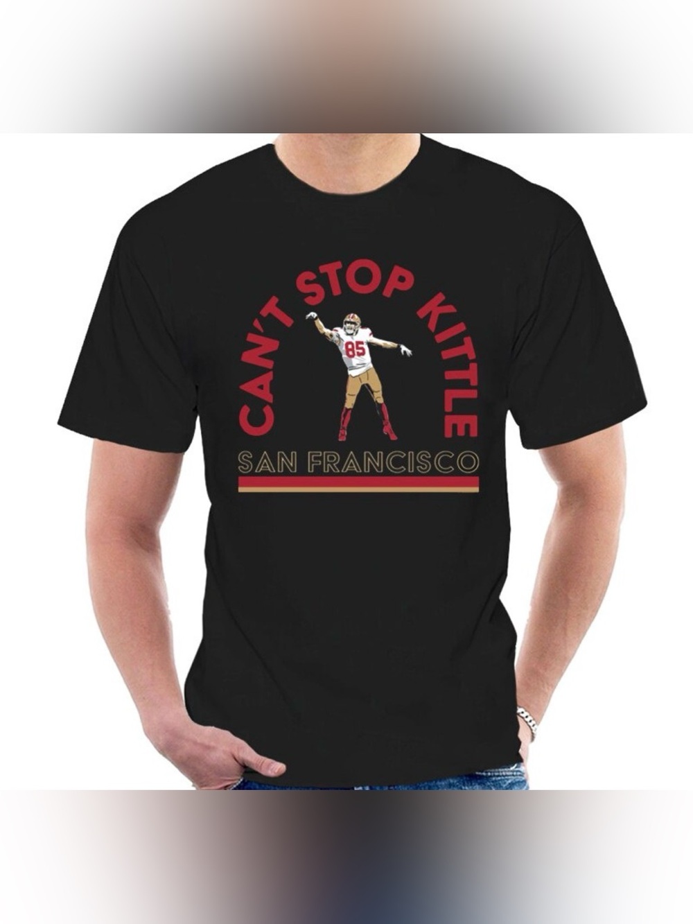 BREAKINGT “Can’t Stop Kittle”George Kittle SF 49ers T Shirt Size Large